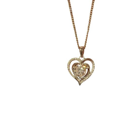 Unbranded Jewelry - Moissanite 1 Carat Heart Necklace*Silver over Stainless*Retail is $100